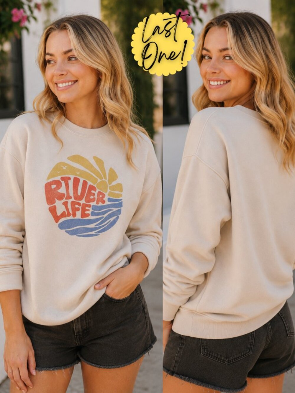 River Life Oversized Graphic Sweatshirt